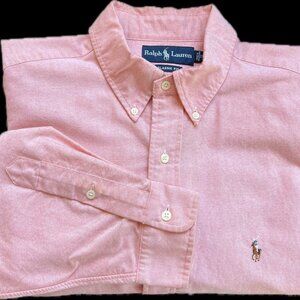 POLO Ralph Lauren Men's Salmon Button Down Oxford Shirt: 17-32/33